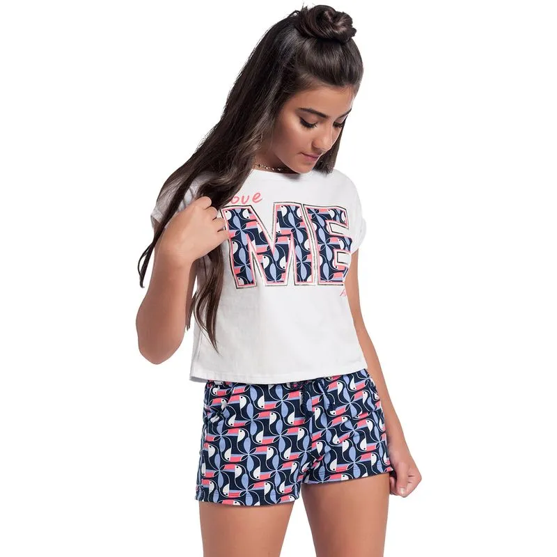 Conjunto Teen Feminino Blusa + Short Amora 51204.0001.12