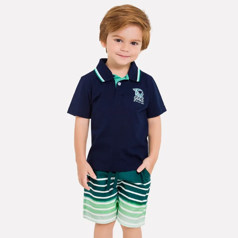 Conjunto Infantil Masculino Camisa Polo + Bermuda Milon 11785.6826.8