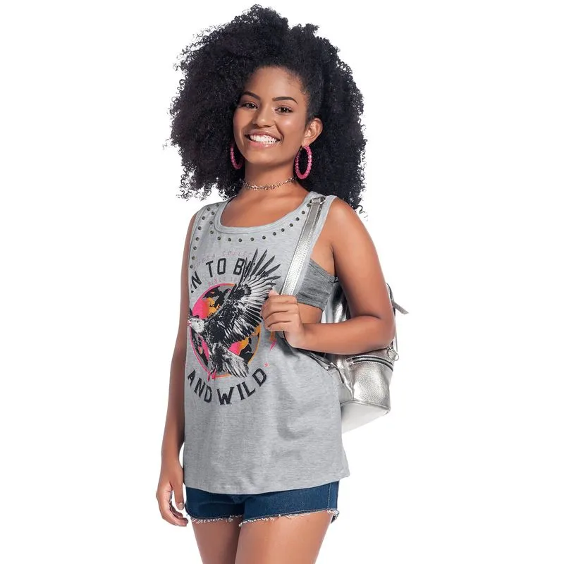 Blusa Teen Feminina Amora Meia Malha 51170.9010.14