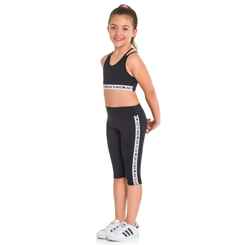 Conjunto Infantil Feminino Top + Legging Kyly Moving 109805.40007.6