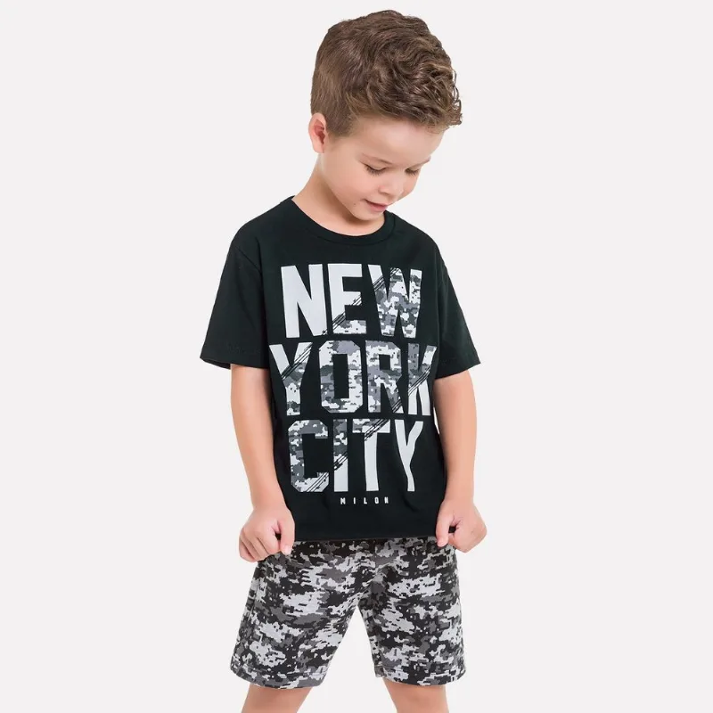 Conjunto Infantil Masculino Camiseta + Bermuda Milon 11816.0001.12
