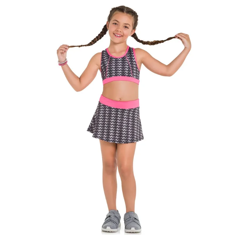 Conjunto Infantil Feminino Top + Saia Kyly Moving 109804.12870.8