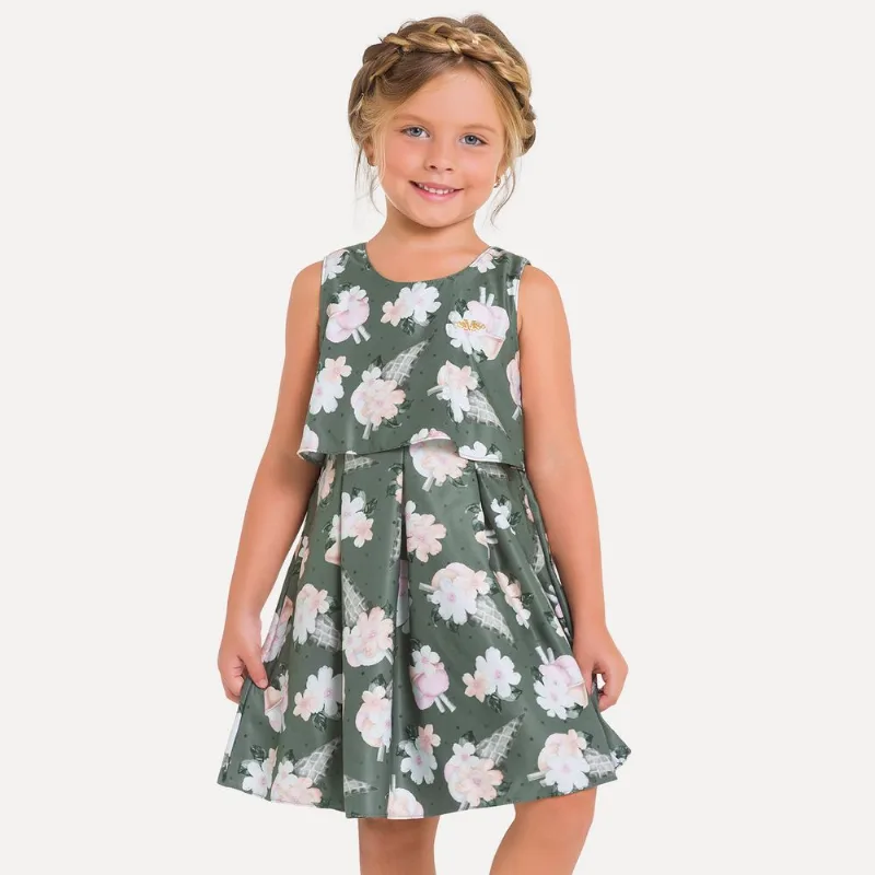 Vestido Infantil Milon Cetim Chloe M6809.70121.12