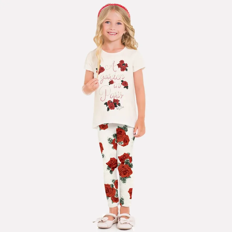 Conjunto Infantil Feminino Blusa + Legging Milon 11723.0460.8