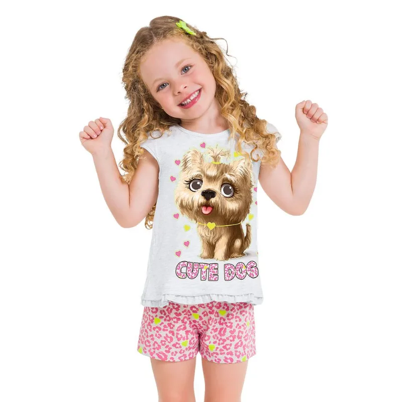 Pijama Infantil Feminino Blusa + Short Kyly 109781.0467.1