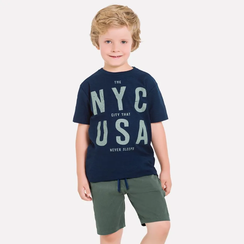 Conjunto Infantil Masculino Camiseta + Bermuda Milon 11821.6826.4