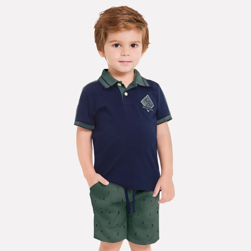 Conjunto Infantil Masculino Camisa Polo + Bermuda Milon 11804.0467.3