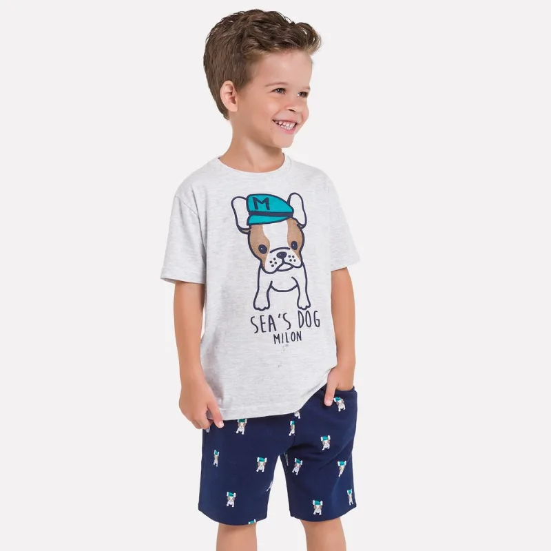 Conjunto Infantil Masculino Camiseta + Bermuda Milon M6865.0467.M
