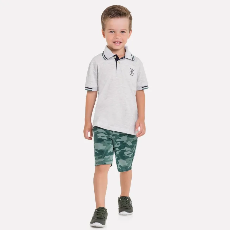 Conjunto Infantil Masculino Camisa Polo + Bermuda Milon M6889.0467.8