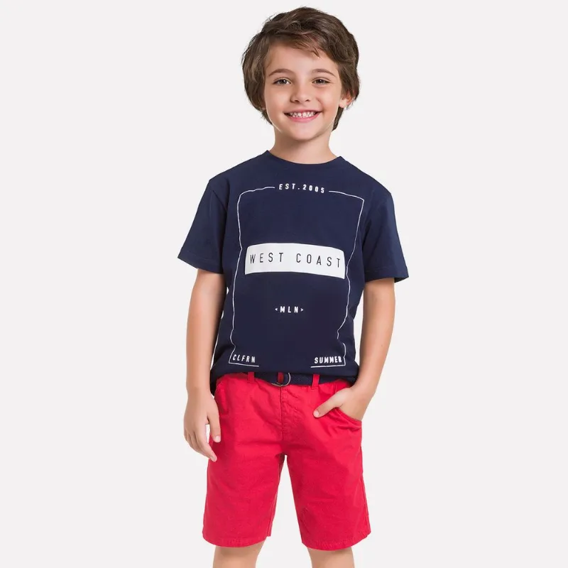 Bermuda Infantil Masculina Milon Tricoline M6894.6826.10