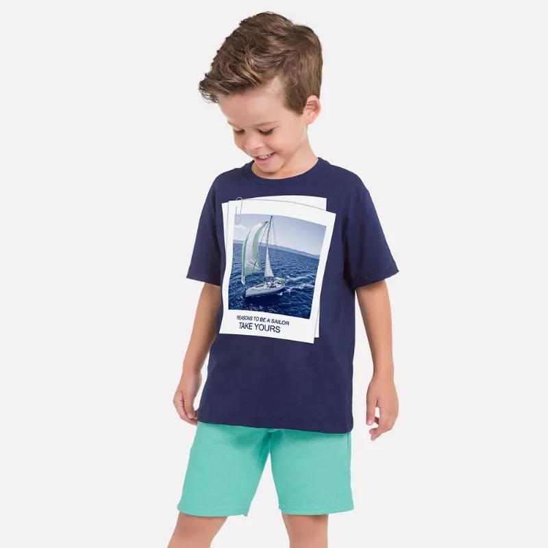 Conjunto Infantil Masculino Camiseta + Bermuda Milon M6864.6826.14