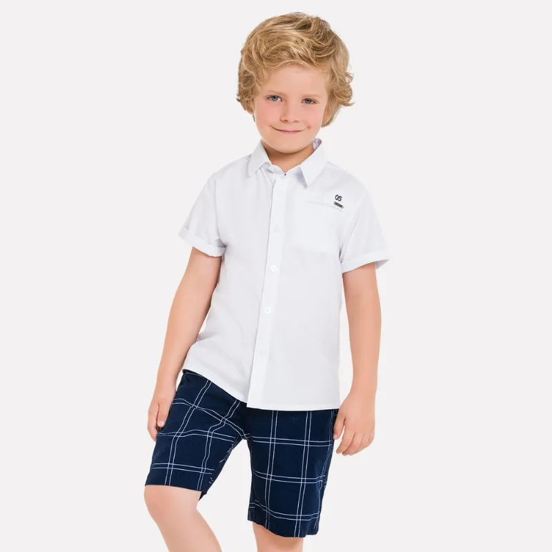 Conjunto Infantil Masculino Camisa + Bermuda Milon M6908.0001.8