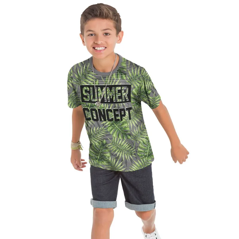 Camiseta Infantil Masculina Kyly Meia Malha 109752.0020.12