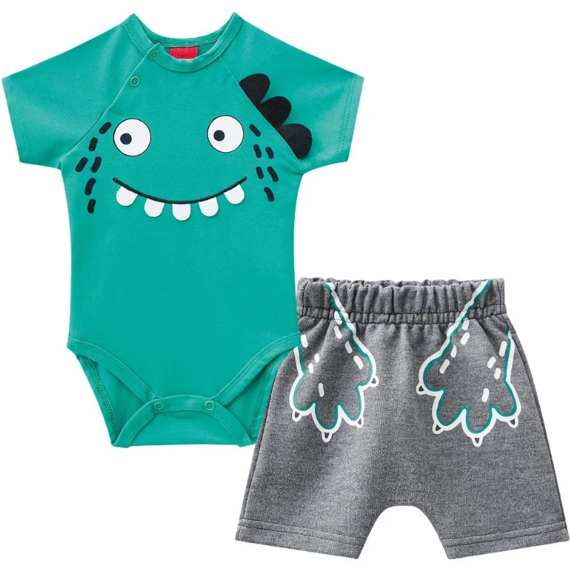 Conjunto Bebê Masculino Body + Bermuda Kyly 110112.70093.P