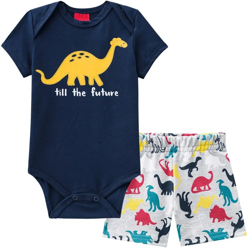 Conjunto Bebê Masculino Body + Bermuda Kyly 110111.6826.M