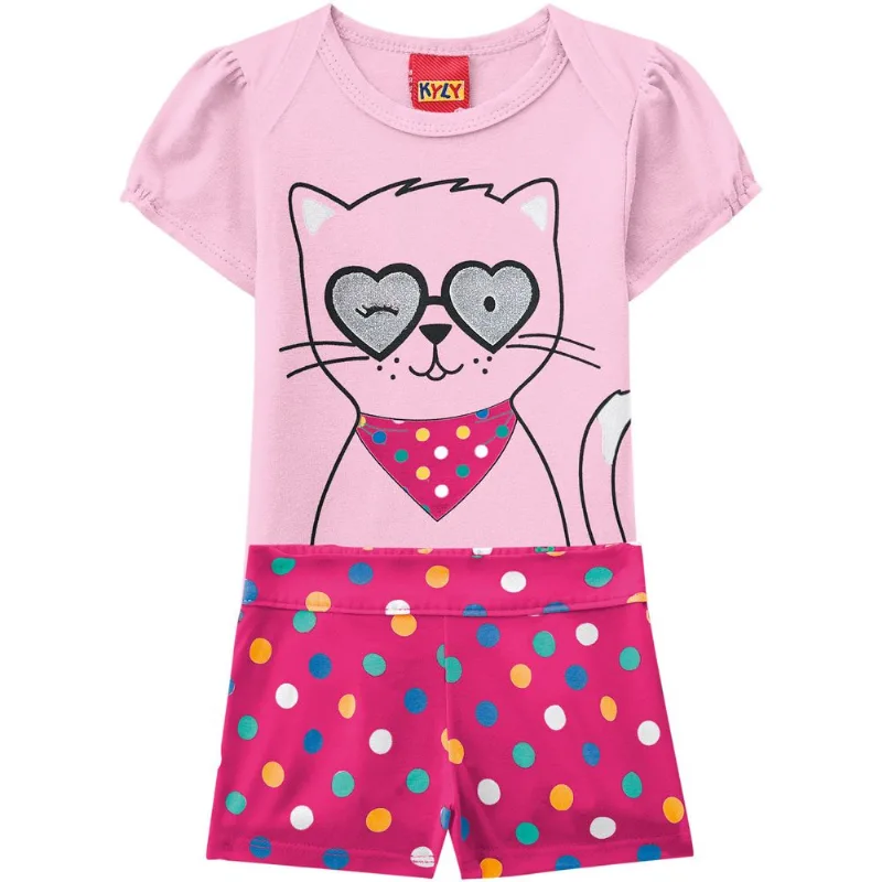 Conjunto Bebê Feminino Body + Short Kyly 110100.4996.G