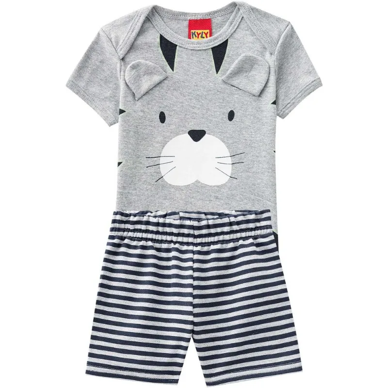 Conjunto Bebê Masculino Body + Bermuda Kyly 110110.0020.M