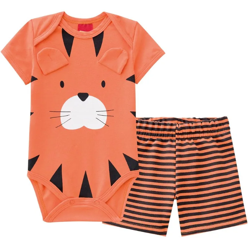 Conjunto Bebê Masculino Body + Bermuda Kyly 110110.3439.G