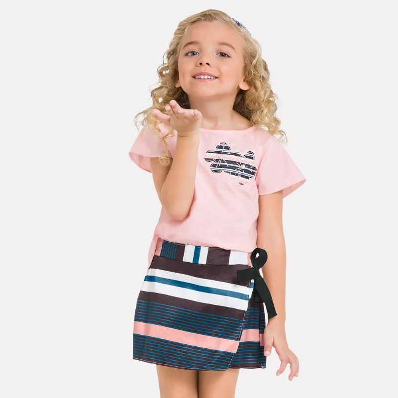 Conjunto Infantil Feminino Blusa + Short-Saia Milon M6736.40013.6