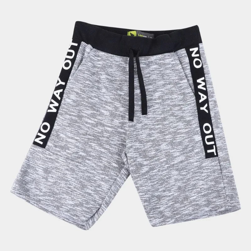 Bermuda Moletom Infantil Lemon No Way Out Masculina - Menino - Mescla