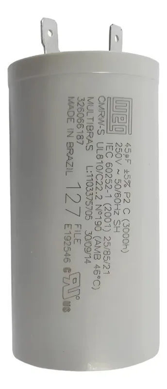 Capacitor Lavadora Electrolux 45uf 127volts