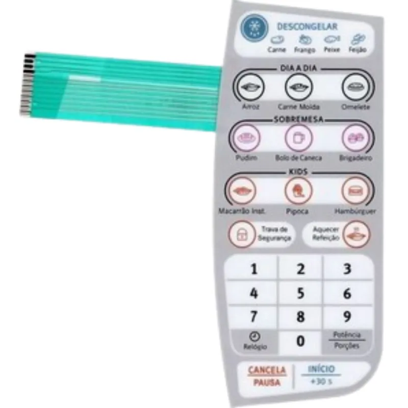 Membrana Painel Controle microondas Mtd30 Electrolux 64502413