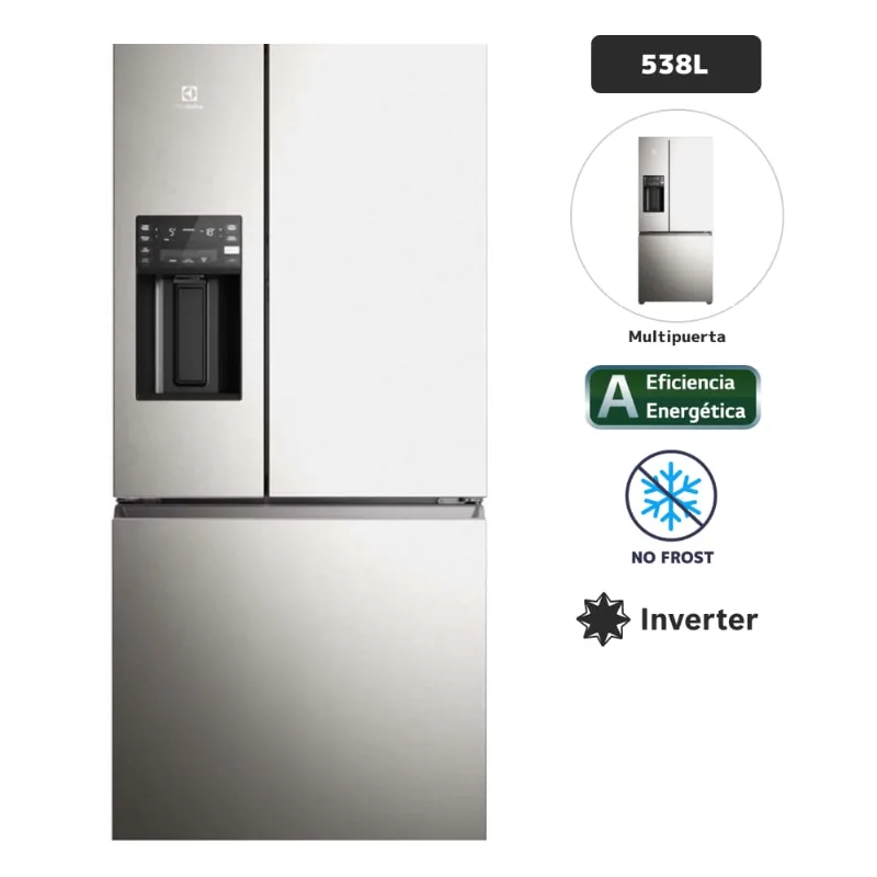 Refrigeradora ELECTROLUX 538L No Frost IM8IS Gris