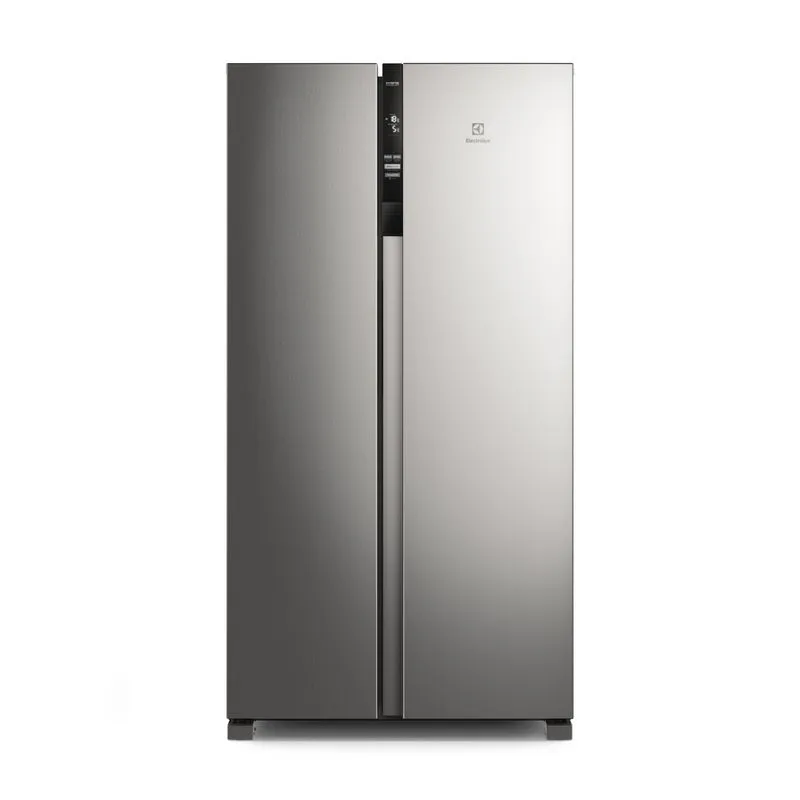 Refrigeradora Electrolux side by side 436L no frost inverter autosense gris ERSA44V6HVG Refrigerador No Frost Side By Side ERSA44V6HVG Inverter 442L Silver Electrolux - Electrolux