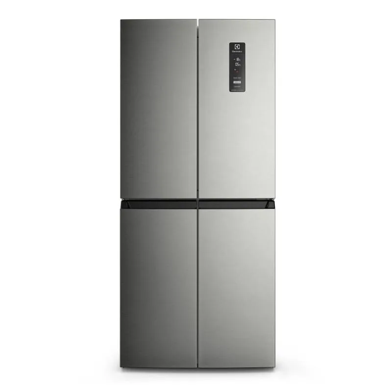 Nevecón Electrolux No Frost 421L 4 Puertas Inverter AutoSense Gris ERQU40E3HWS - Electrolux
