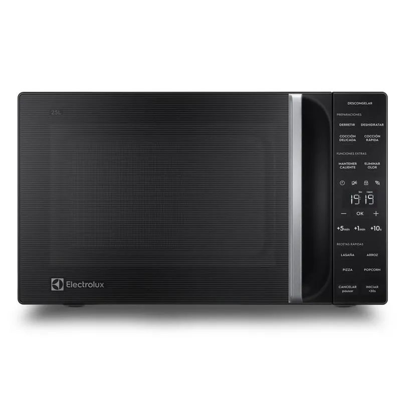 Microondas Freestanding Eléctrico EMDY25S0MXB 25LT Black Electrolux - Electrolux