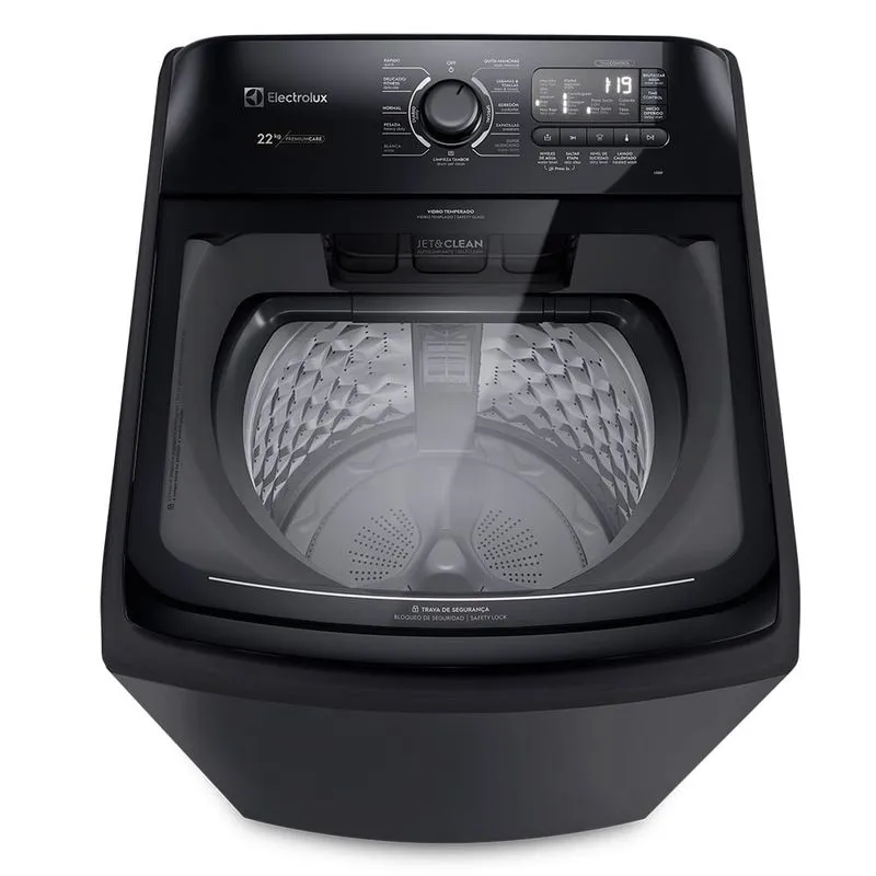 Lavadora Electrolux Carga Superior 22kg con Cierre Fácil Negra LP22I - Electrolux