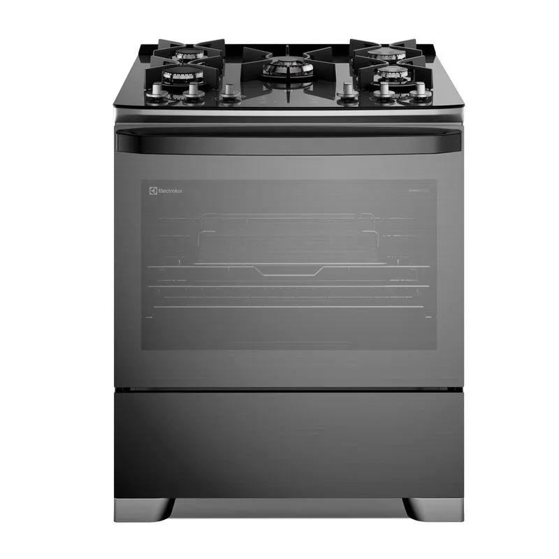 Cocina Electrolux Expert 5 Quemadores, Función Air Fry y Parrillas Hierro Fundido Gris (F5EAG) - Electrolux