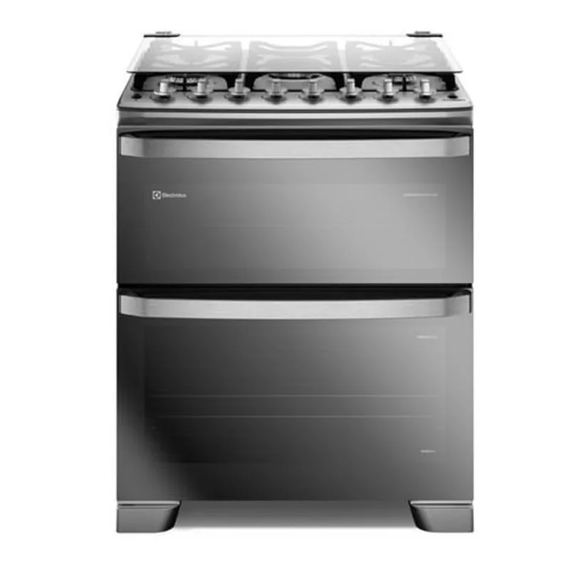 Cocina a Gas Electrolux Experience 5 Hornallas Doble Horno, PerfectCook y VaporBake Inox F5EDM Cocina a Gas Electrolux Experience 5 Hornallas Doble Horno, PerfectCook y VaporBake Inox (F5EDM) - Electrolux