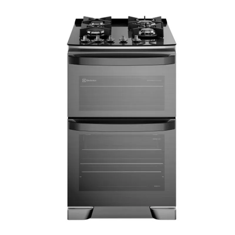 Cocina a Gas Electrolux Expert 4 Hornallas Doble Horno, PerfectCook360 y VaporBake Inox F4EAD - Electrolux