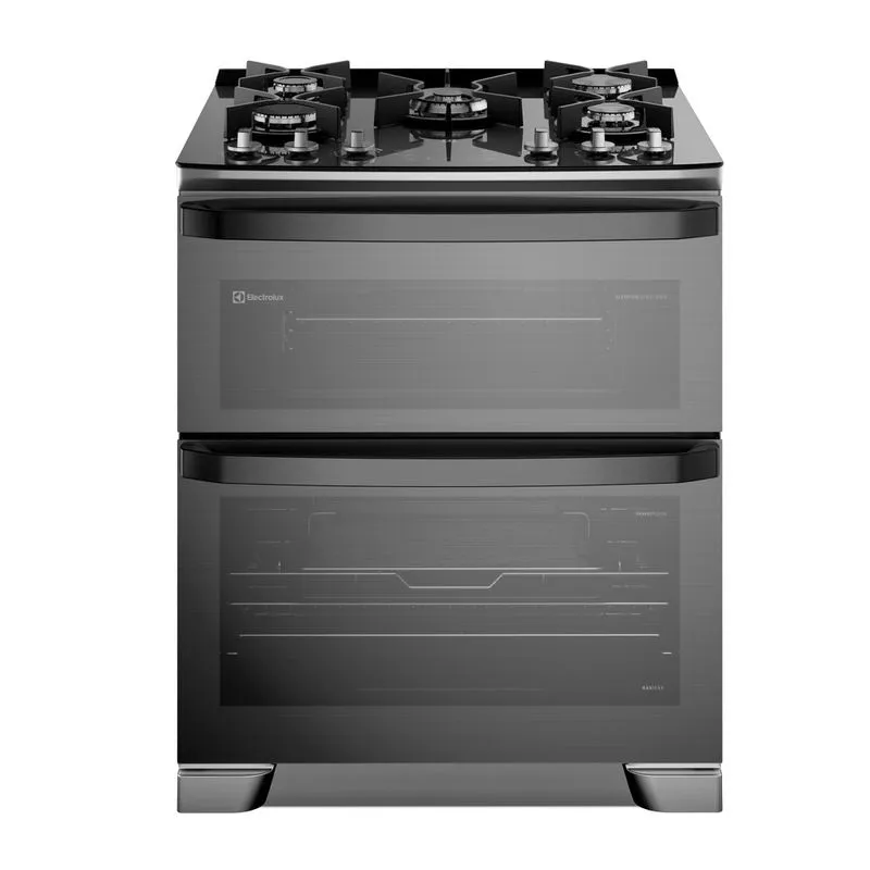 Cocina a Gas Electrolux Expert 5 Hornallas Doble Horno, PerfectCook360 y VaporBake Inox F5EAD - Electrolux