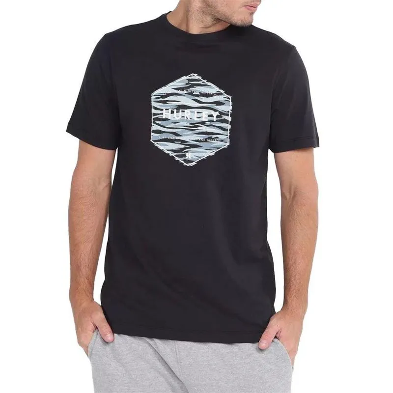 Camiseta Hurley Silk Camouflage Two Preto G