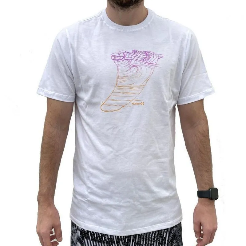 Camiseta Hurley Silk Quilha Masculina Branco GG / branco