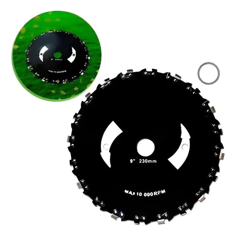 3x Disco Para Roçadeira Com Dentes De Corrente Motosserra