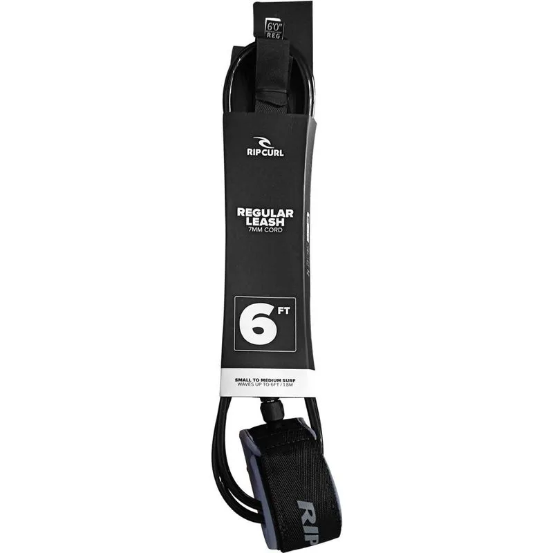 Leash Rip Curl 6.0 Reg Leash Surf Grip Black