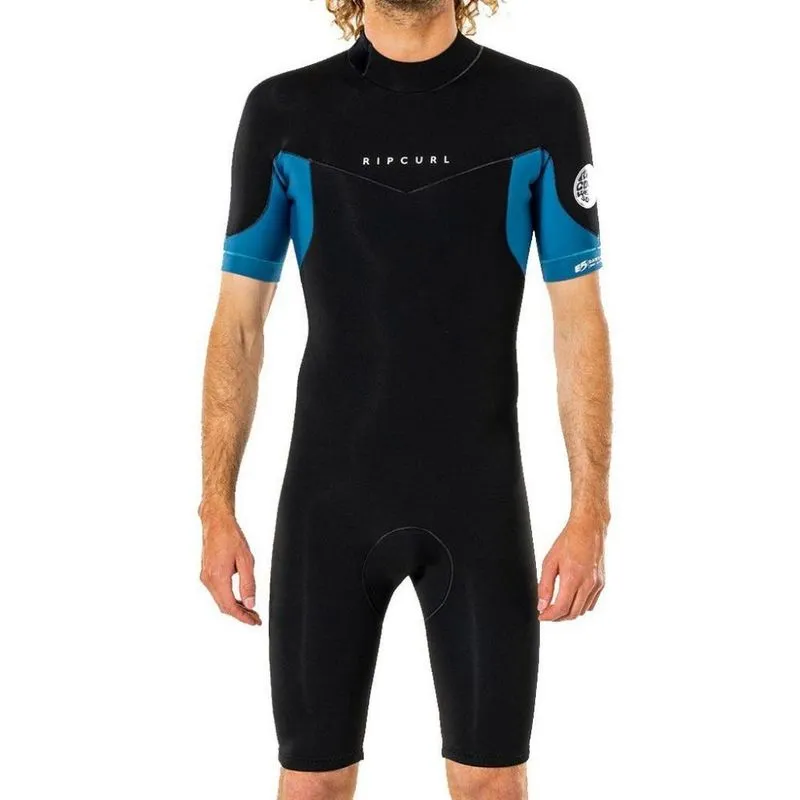 Short John Rip Curl Dawn Patrol 2mm Back Zip Preto/Azul GG / preto