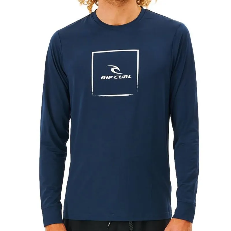 Camiseta Surf Rip Curl Manga Longa Corp Icon SM23 Dark Navy GG / azul-escuro
