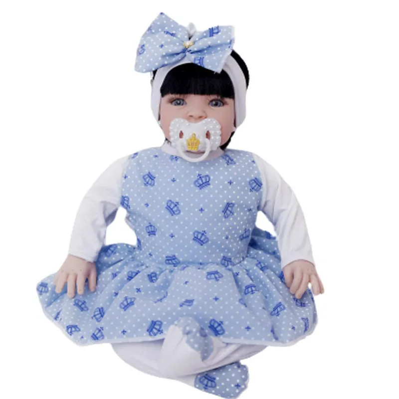 Bebê Reborn Silicone Membros Barata Princesa Olhos Azuis