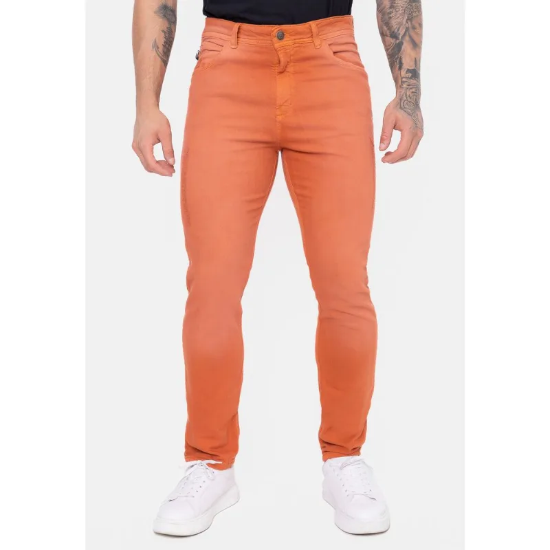 Calça Jeans Onbongo Color Slim Laranja - 40