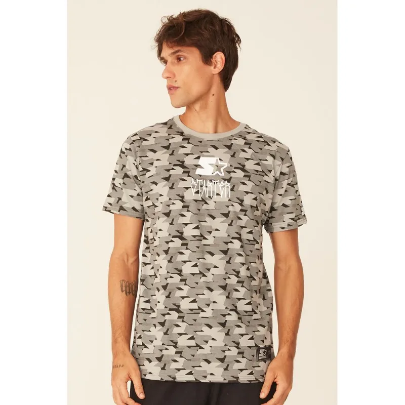 Camiseta Starter Especial Estampada Pixo Black Label Cinza - M