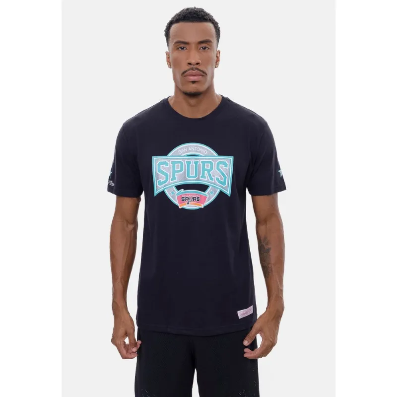 Camiseta Mitchell & Ness Team Star San Antonio Spurs Preta - P