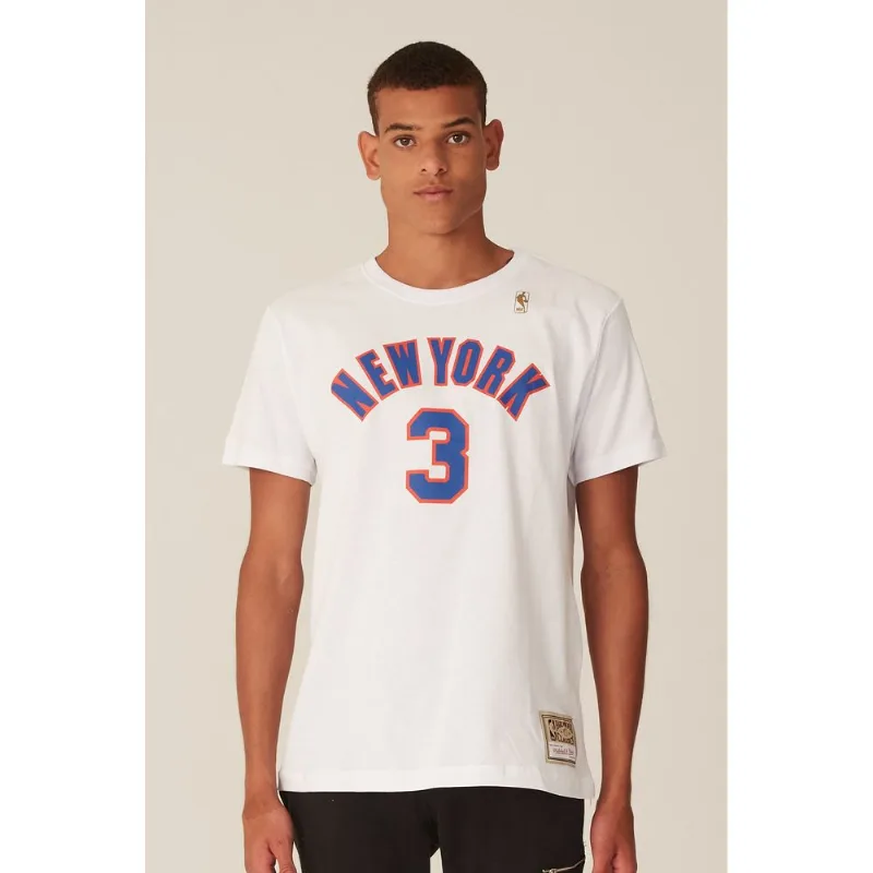 Camiseta Mitchell & Ness Estampada New York Knicks John Starks Branca - G