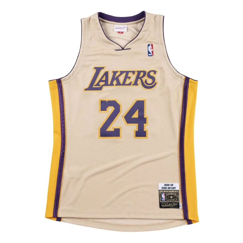 Regata Mitchell & Ness Premium Gold Swingman Jersey Los Angeles Lakers 2008-2009 Kobe Bryant Dourada - Plus P