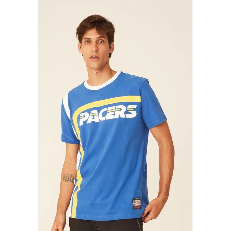 Camiseta Mitchell & Ness Estampada Indiana Pacers Azul - G