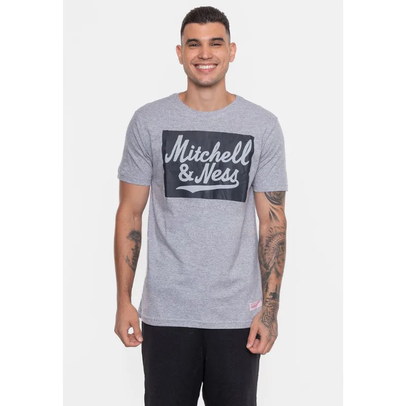 Camiseta Mitchell & Ness Masculina Estampada Cinza Mescla - M