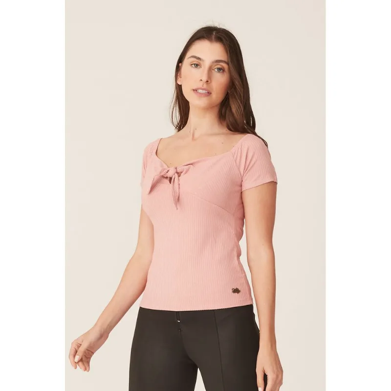 Camiseta Onbongo Feminina Ombro a Ombro Rosê - P
